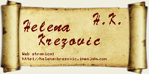 Helena Krezović vizit kartica